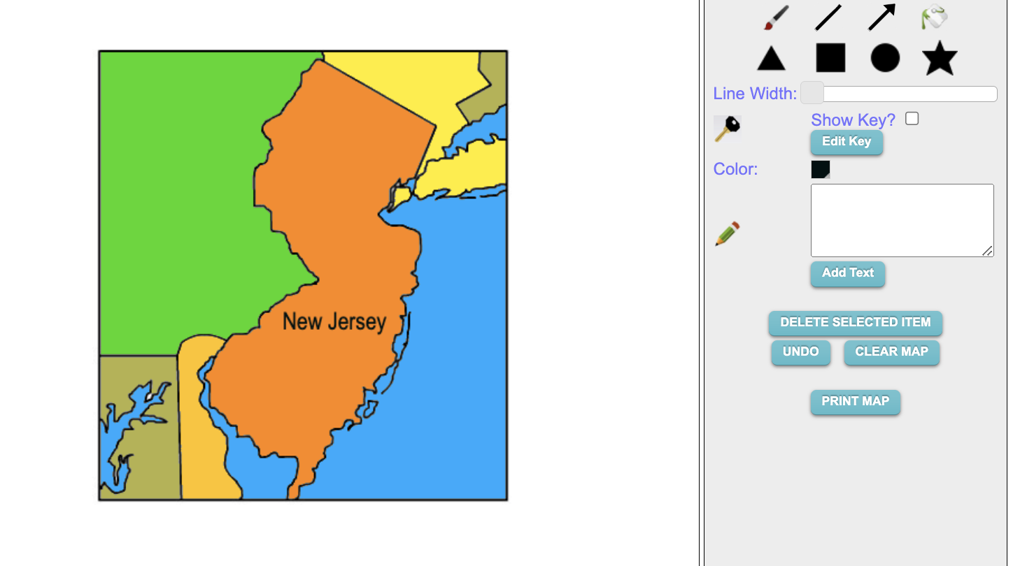 Make your Own New Jersey Map Online